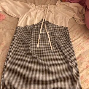 Korean fashion Gingham bodycon dress